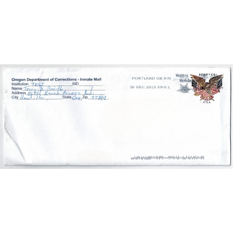 TERRY DARRELL SMITH setup “Tramp’s Palace” in Cambodia where he brutalized, sexually assaulted, videotaped and groomed young Vietnamese girls for sex trafficking | Extradited to US Sentenced 22 Yrs | Handwritten ALS | UNOPENED letter from prison
