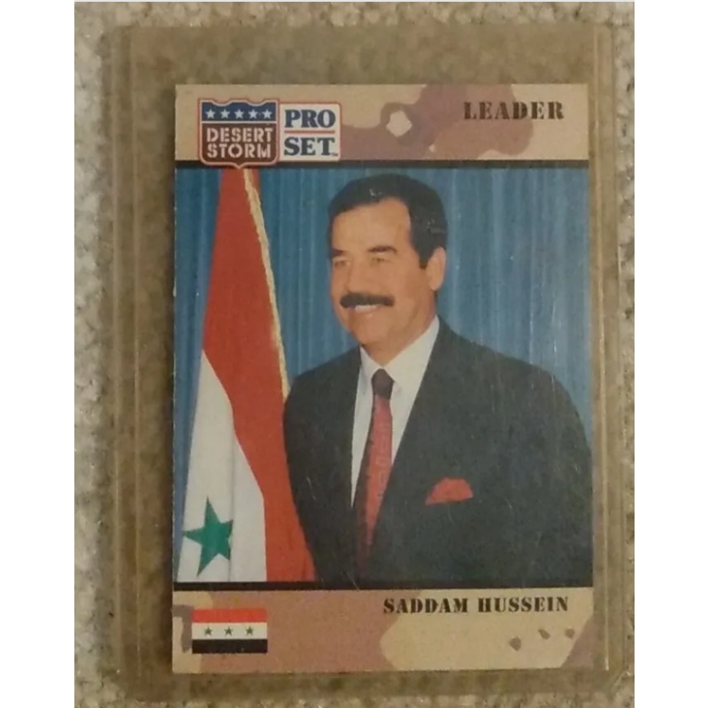 Saddam Hussein #69 Rookie Card (from Desert Storm Pro Set Series 1991)