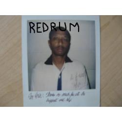 Wayne Williams original prison polaroid with short note signed: A friend Wayne