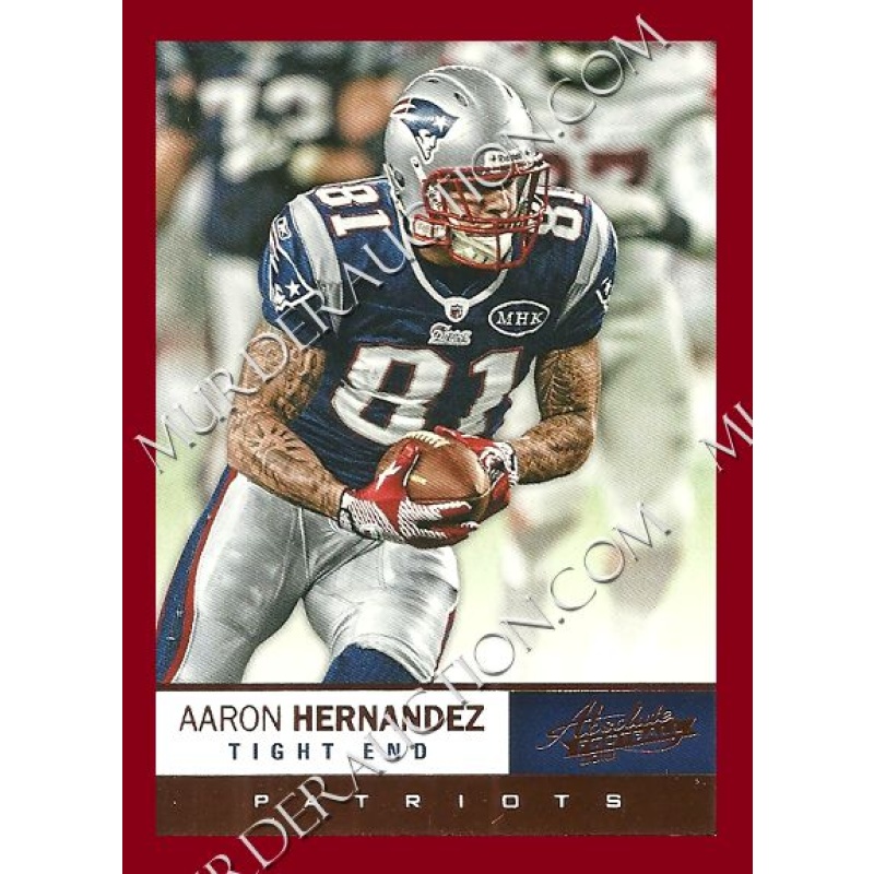 Aaron Hernandez 2012 Panini Absolutely Football card #37 DECEASED