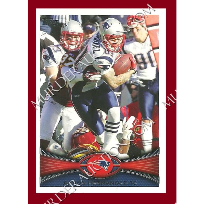 Aaron Hernandez 2012 Topps football card #323 DECEASED