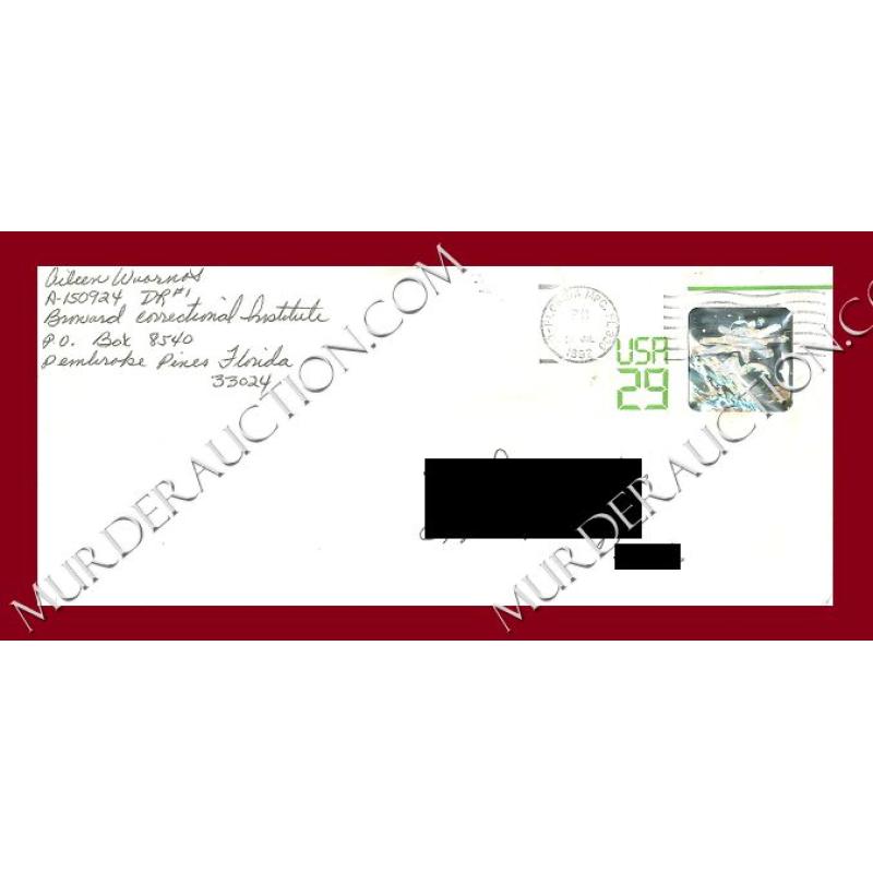 Aileen Wuornos envelope 7/24/1992 EXECUTED