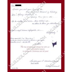 Aileen Wuornos card/envelope 12/11/1996 EXECUTED