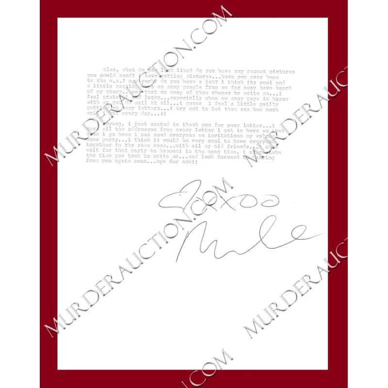 Michael Alig letter/envelope 12/15/2004 DECEASED