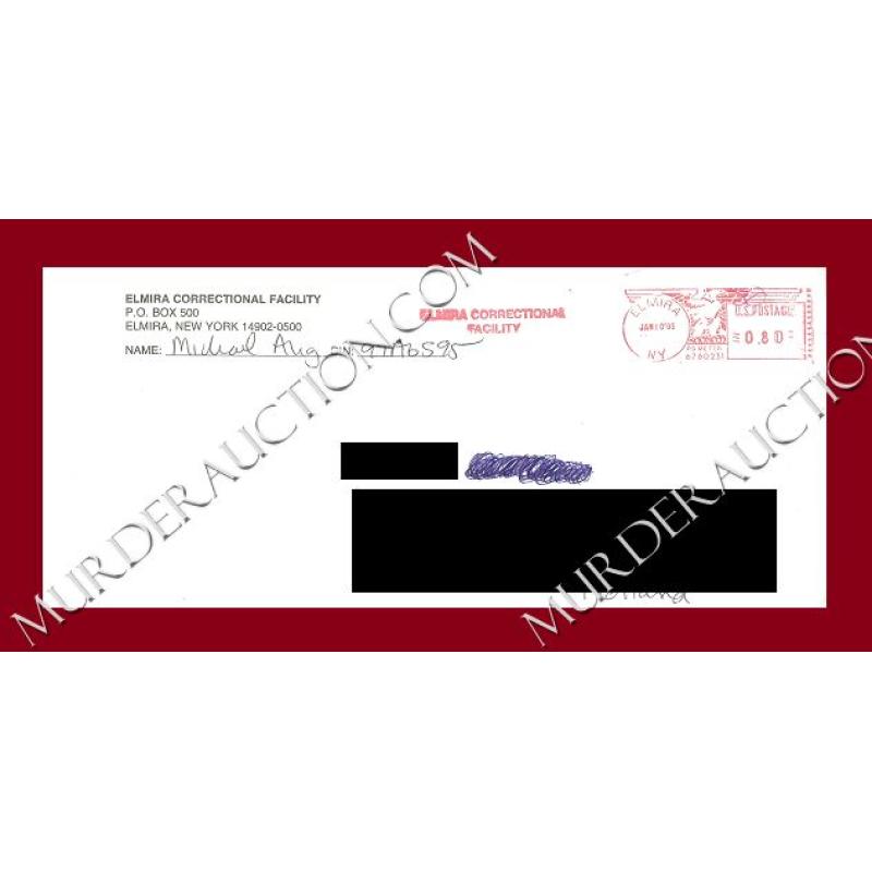 Michael Alig letter/envelope 12/15/2004 DECEASED