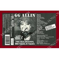 GG Allin autographed cassette tape insert DECEASED