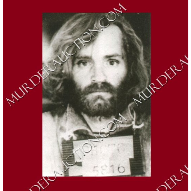 Charles Manson photograph 4"×6" (mugshot) DECEASED