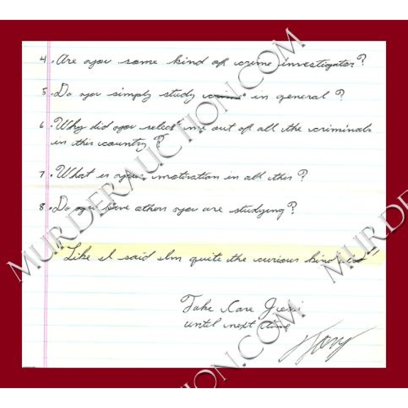 Anthony Balaam letter/envelope 4/23/2005