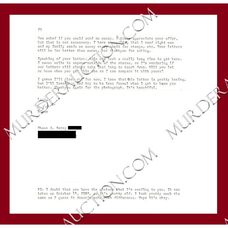 Shawn Berry photo with letter/envelope 6/17/2008