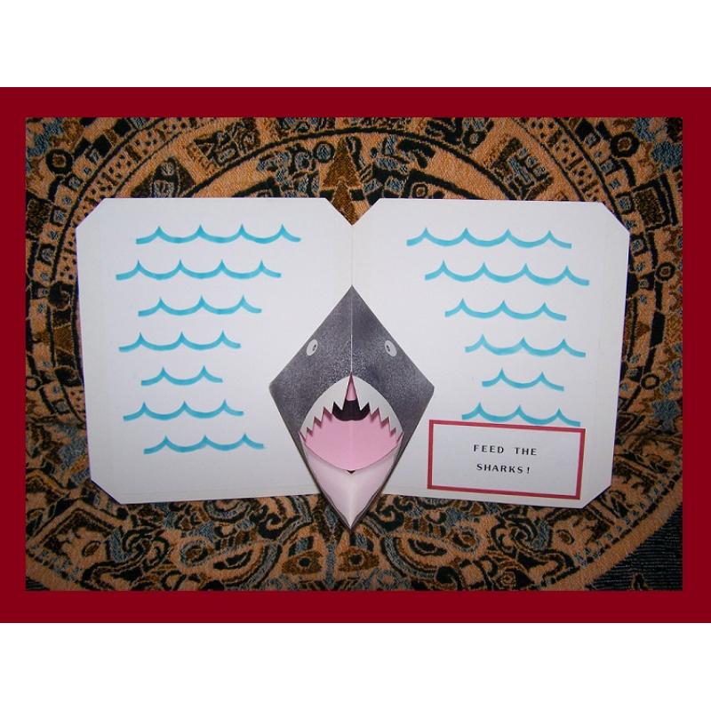Lawrence Bittaker shark pop up card 2013 DECEASED