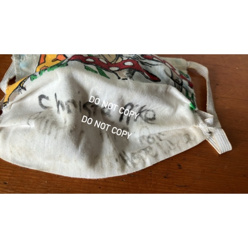 Convicted murderer Christa pike hand made face mask signed by triple murderer Hope Warvi