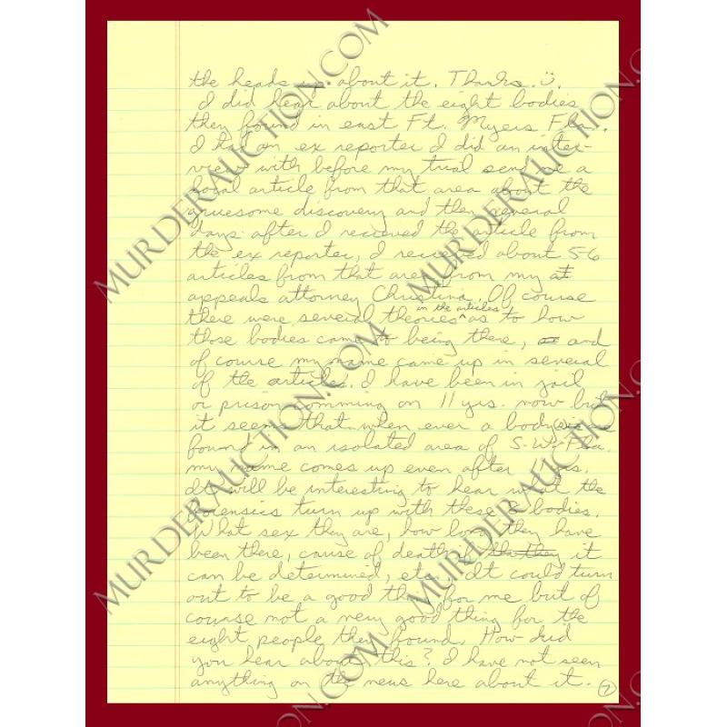 Daniel Conahan letter/envelope 4/29/2007
