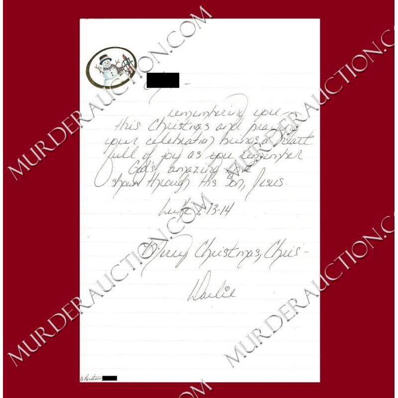 Darlie Routier letter/envelope 12/23/2010