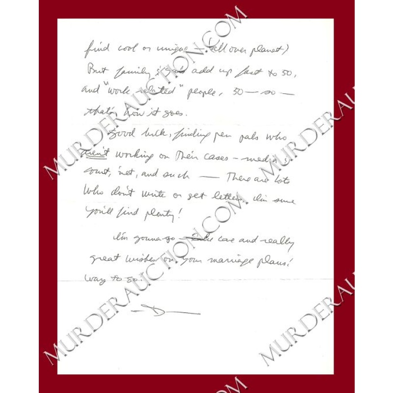 Douglas Clark letter/envelope 11/3/2005 DECEASED