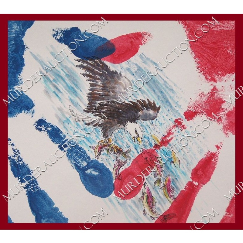 CHARLES NG Attrition handprints/painting 9"×12"