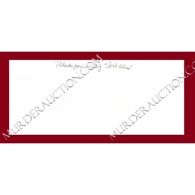 Edgar Ray Killen letter/envelope 1/5/2010 DECEASED