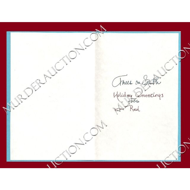 Lynette Fromme handmade Christmas card 11/27/2006 PAROLED