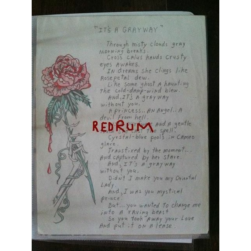 Executed - Danny Rolling It's a grayway poem with early artwork and full lyrics from 1992