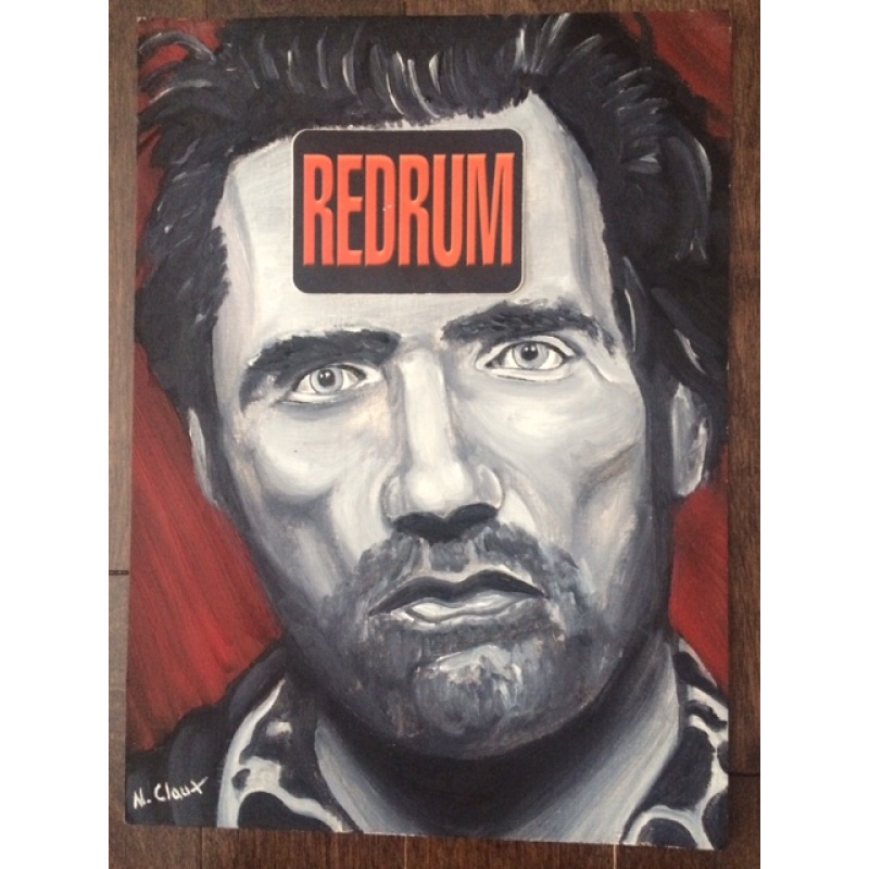 ​Nico Claux 9 x 12 painting portrait of Gary Heidnik done while he was in prison from 1998-2000