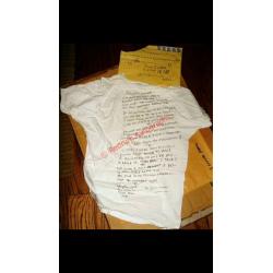 Douglas Clark Prison T-Shirt worn in San Quentin Prison signed from 1998
