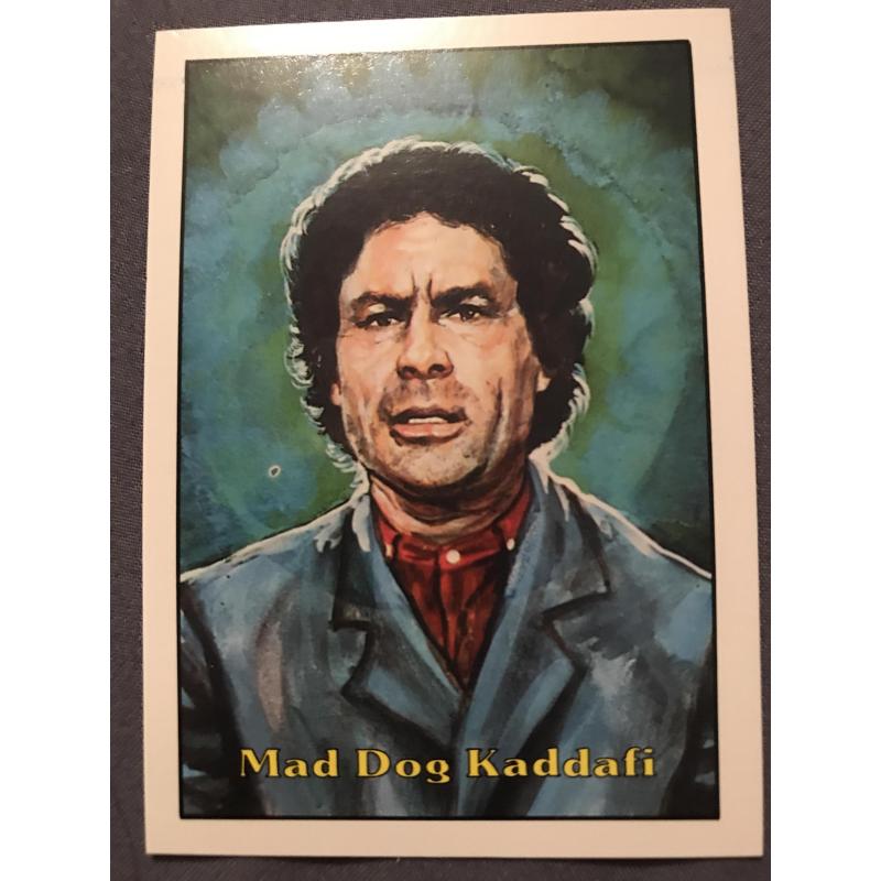 Terrorist Attack Mad Dog Kaddafi piedmont Candy card no.3 from 1987