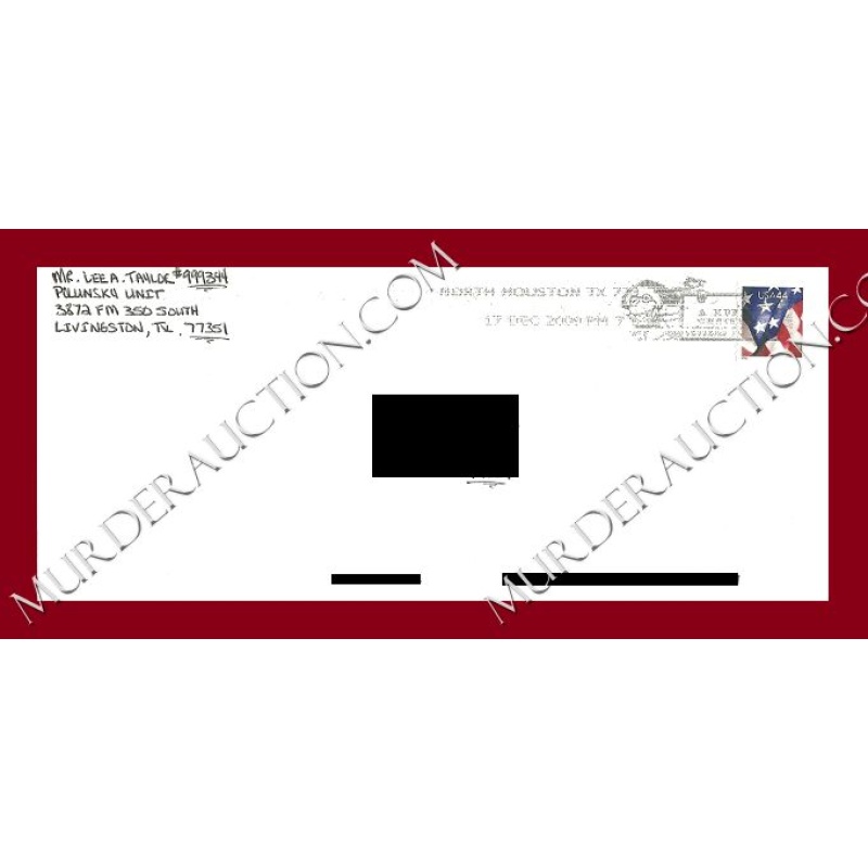 Lee Taylor letter/envelope 9/14/2009 EXECUTED