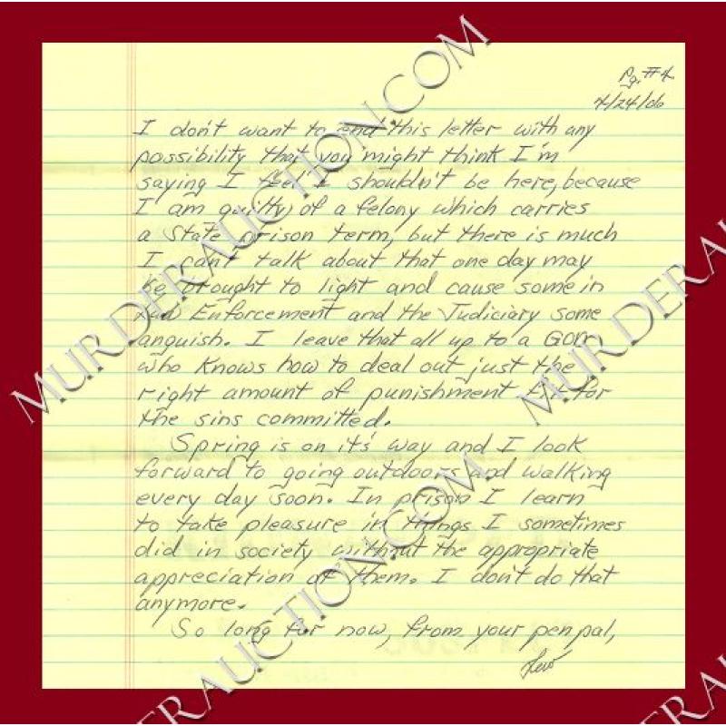Lewis Lent letter/envelope 4/24/2006