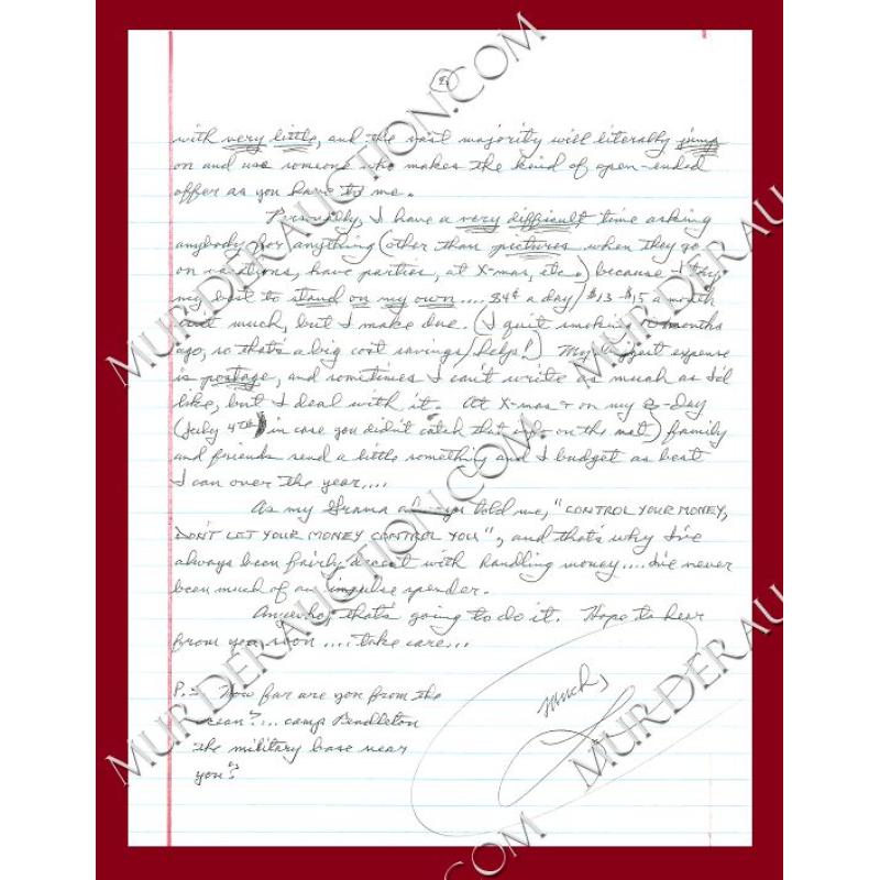 Leslie Williams letter/envelope 3/16/2006