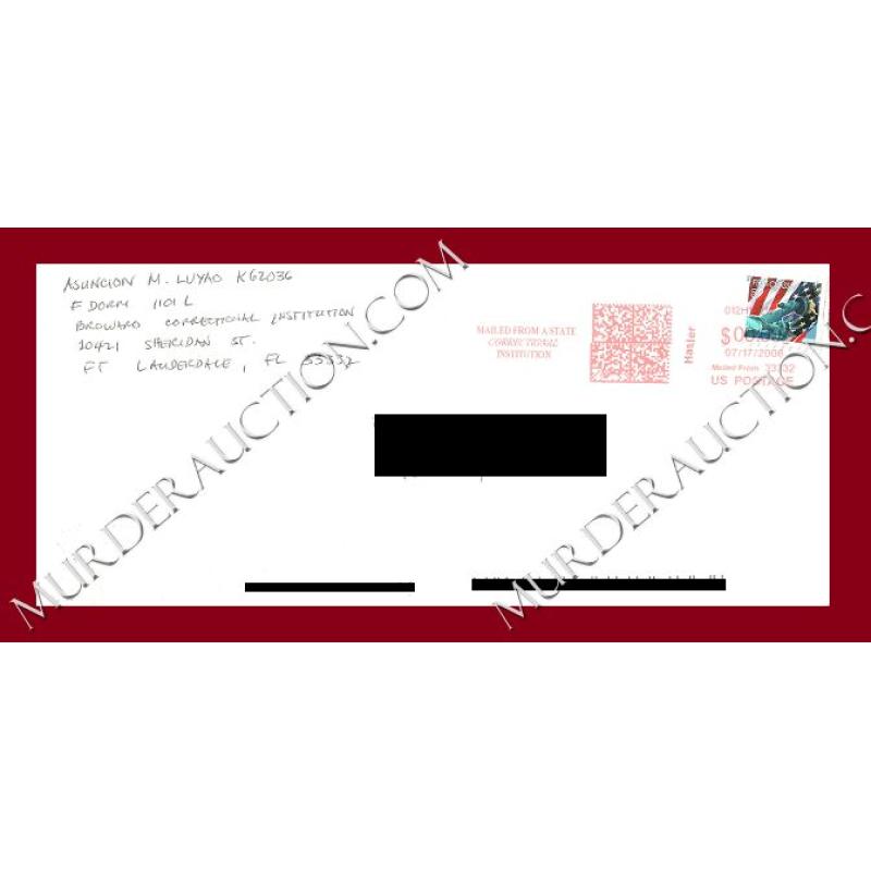 Dr. Asuncion Luyao letter/envelope 7/12/2006 PAROLED