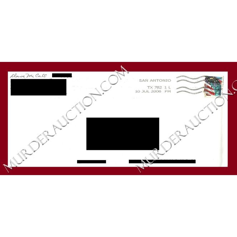 David McCall letter/envelope 7/9/2006