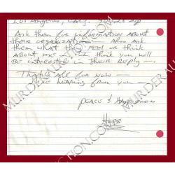 Herbert Mullin letter/envelope 10/5/1996