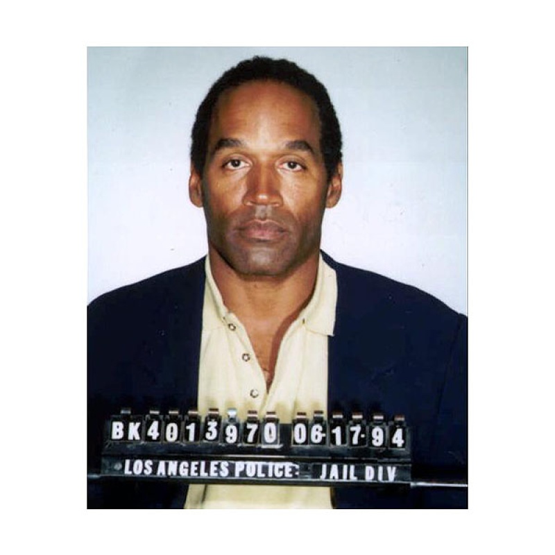 O.J Simpson limited 19 x 25 uncut trading card sheet signed and dated from 1995