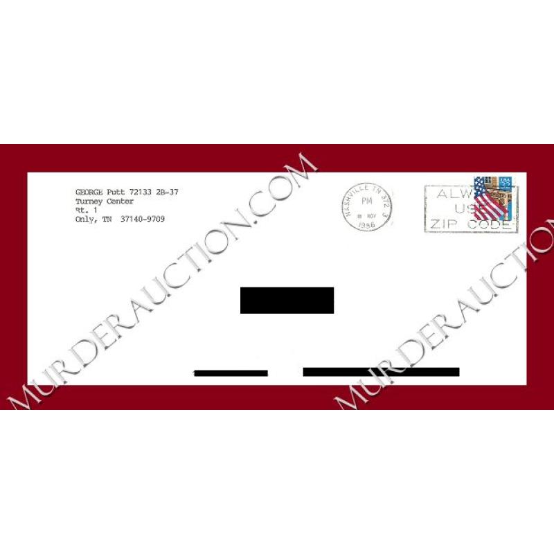 George Putt letter/envelope 11/18/1996 DECEASED