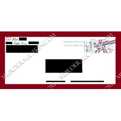 Quincy Allen letter/envelope with fingerprints 5/25/2006