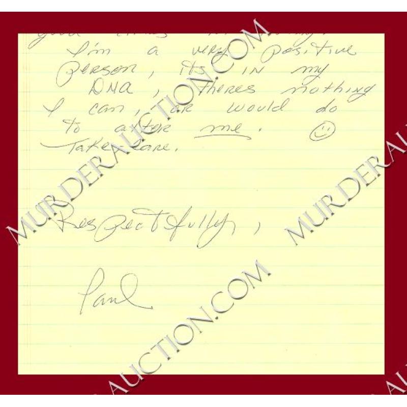 Paul Reid letter/envelope 4/4/2006 DECEASED