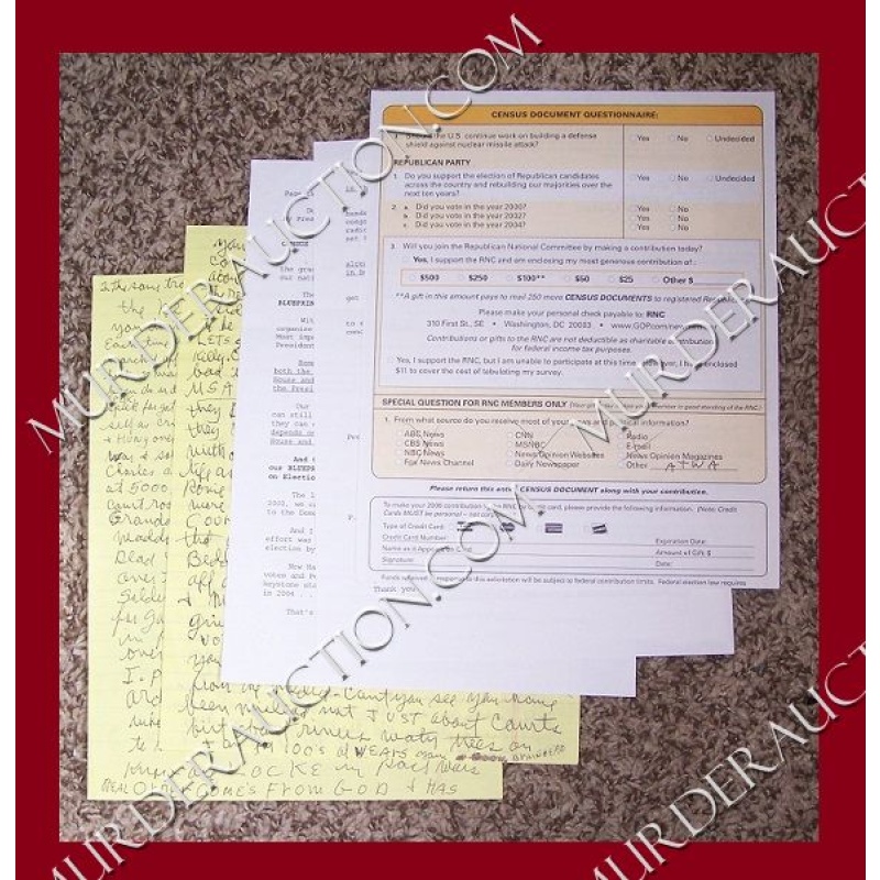 Charles Manson Republican Party Census Document 2006 DECEASED
