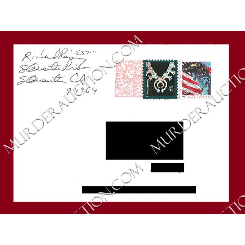 Richard Ramirez letter/envelope 8/8/2007 DECEASED