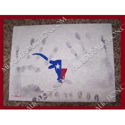 Tommy Lynn Sells handprints/painting 9"×12" EXECUTED