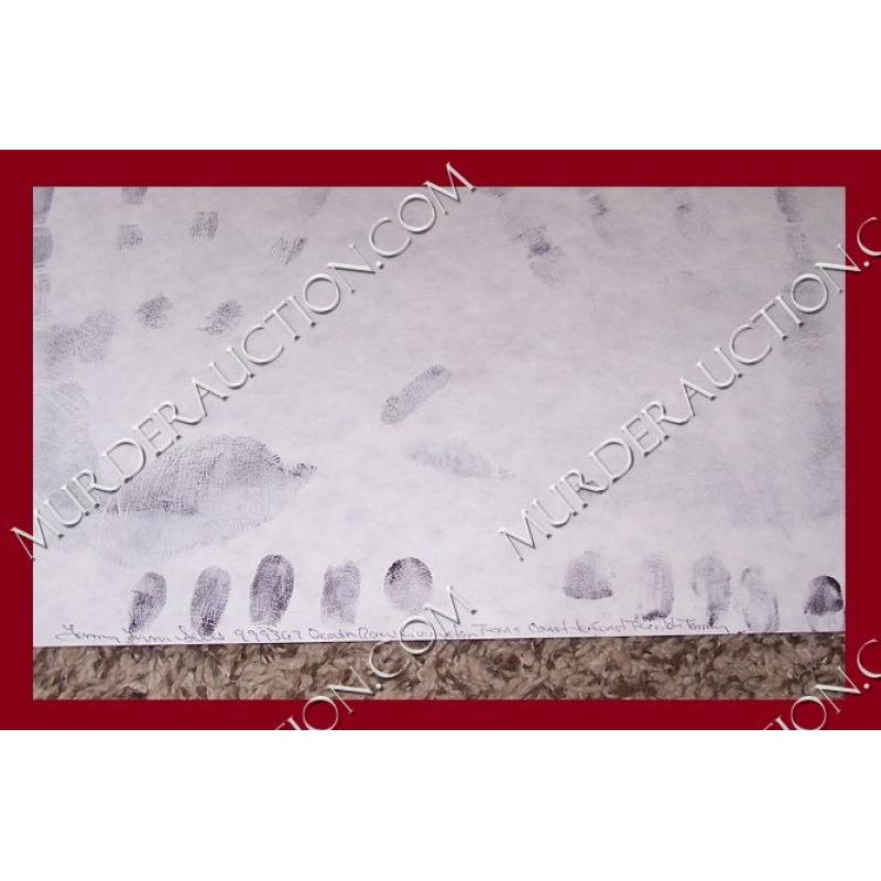 Tommy Lynn Sells handprints 9"×12" EXECUTED