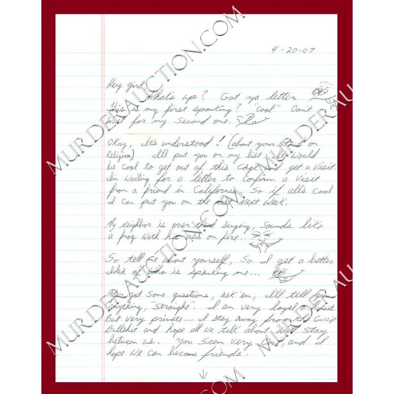 Troy Clark letter/envelope 4/20/2007 EXECUTED